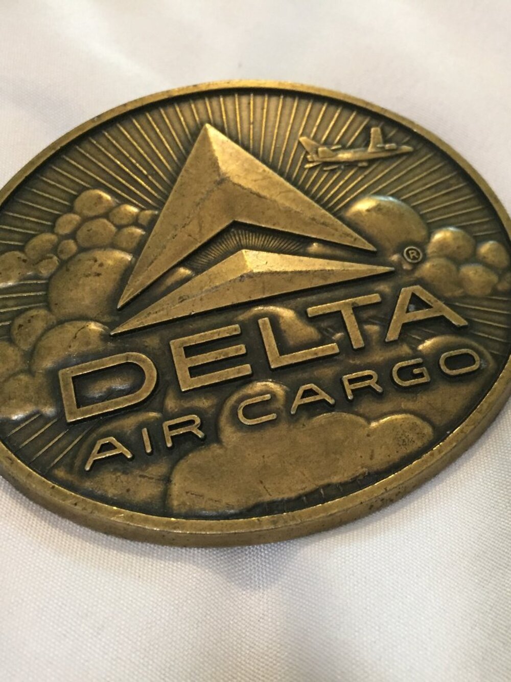 Delta Air Cargo Airplane Airline Aviation Vintage Belt Buckle  Nice, clean pre-o